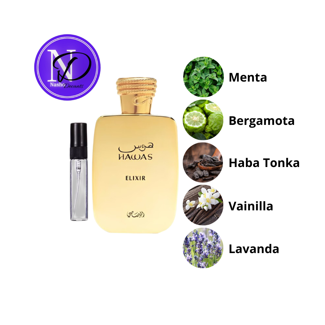 Decant Hawas Elixir Rasasi (JPG Le Male Elixir)